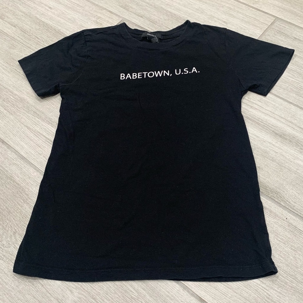 Forever 21 Babetown USA black graphic tee top